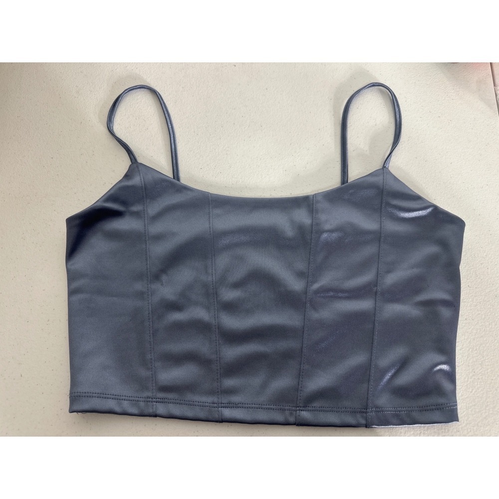 Aeropostale Womens Satin Strap Crop Top Size M